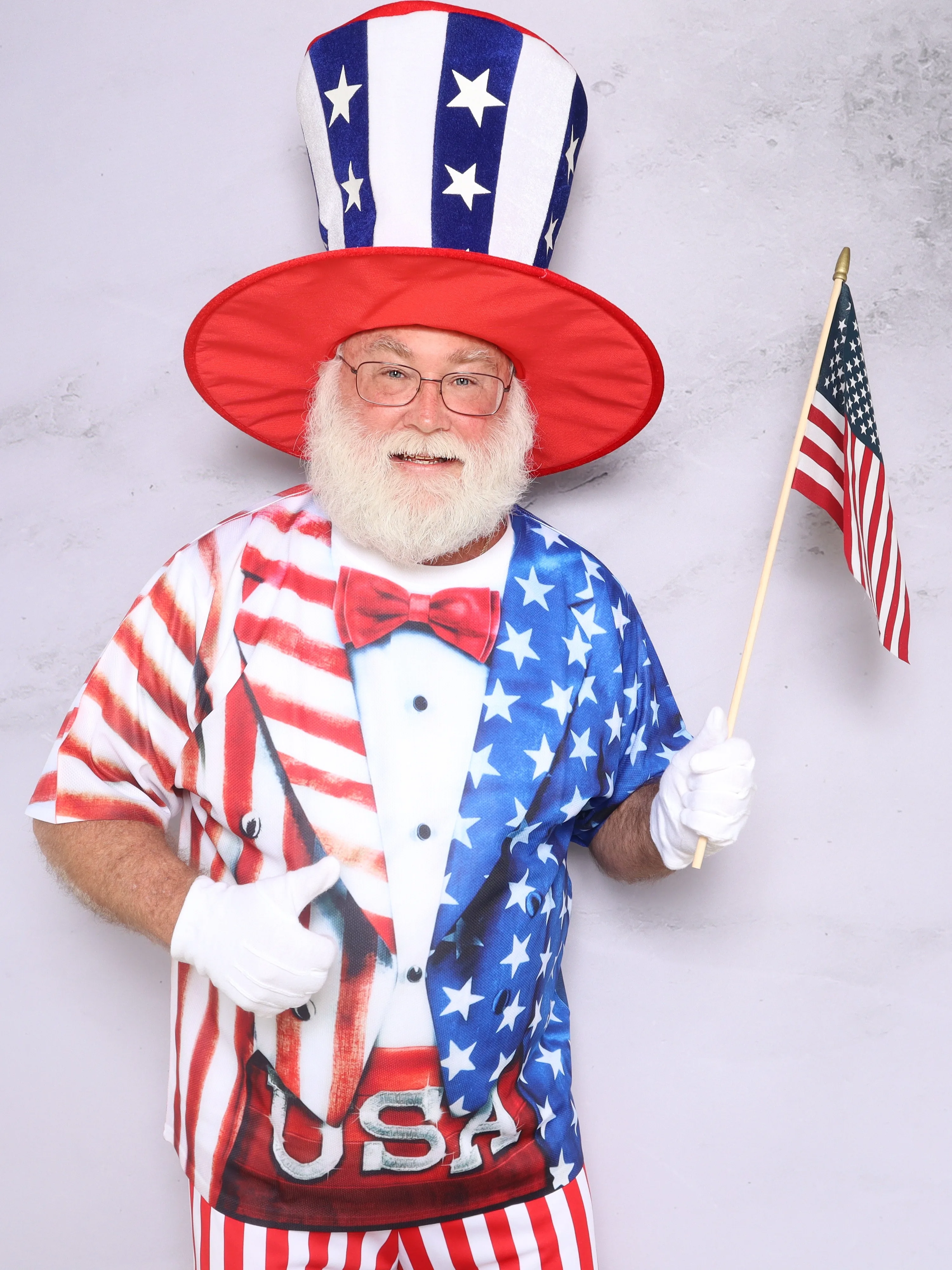 Uncle Sam costume at 2nd Annual Freedom Festival photo booth Virginia Beach 2026