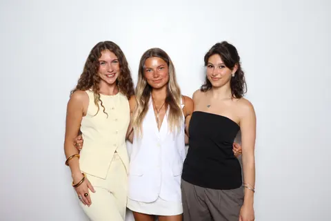 Glam photo booth three women Virginia Beach