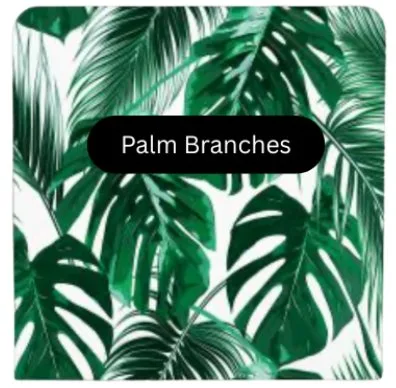 Palm Branches photo booth backdrop Virginia Beach