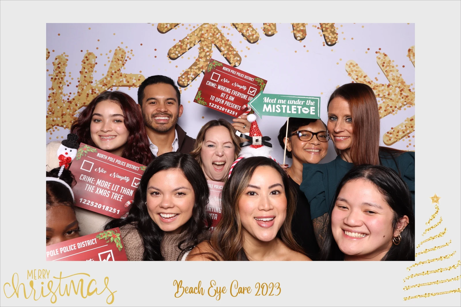 Beach Eye Care holiday party photo booth Virginia Beach 2023