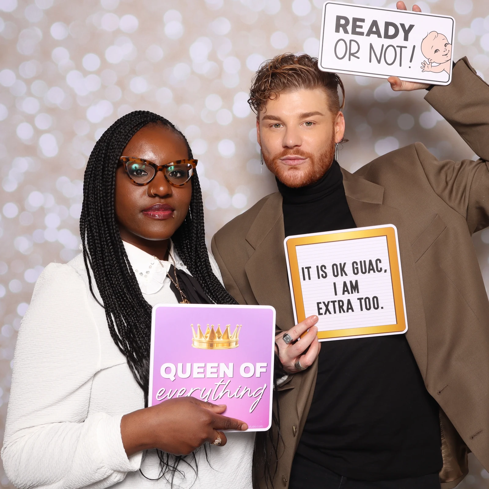 Wedding reception photo booth Virginia Beach — guests with prints and instant sharing