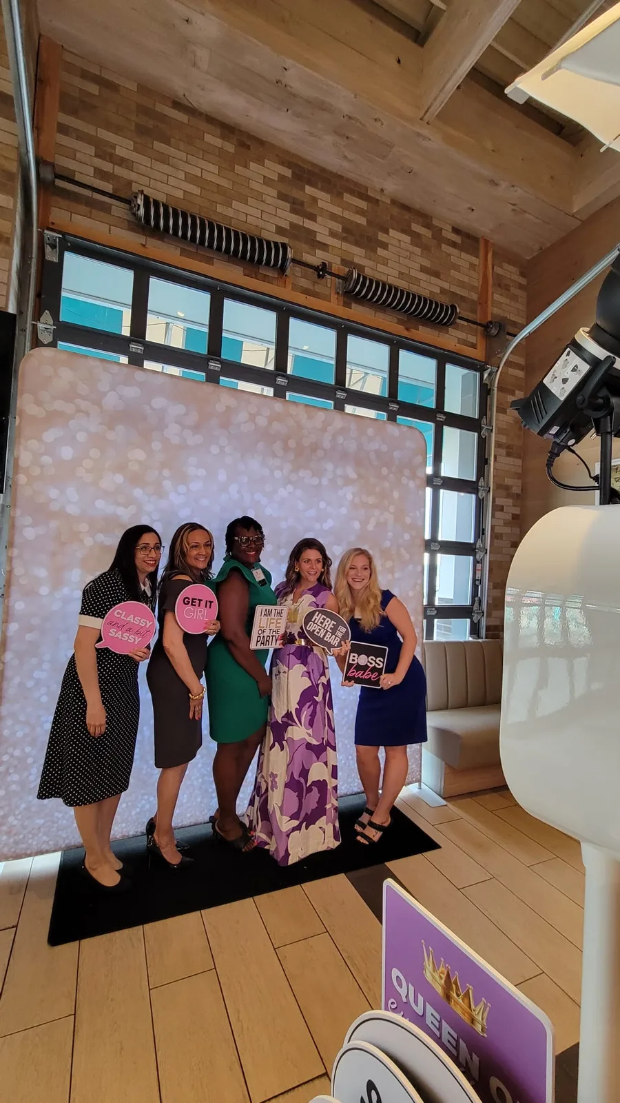Color glam photo booth womens event sparkle backdrop Chesapeake Virginia