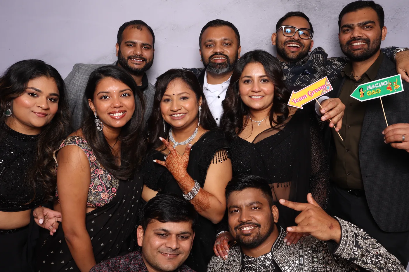 Nidhi and Jay wedding guests photo booth Virginia Beach 2025