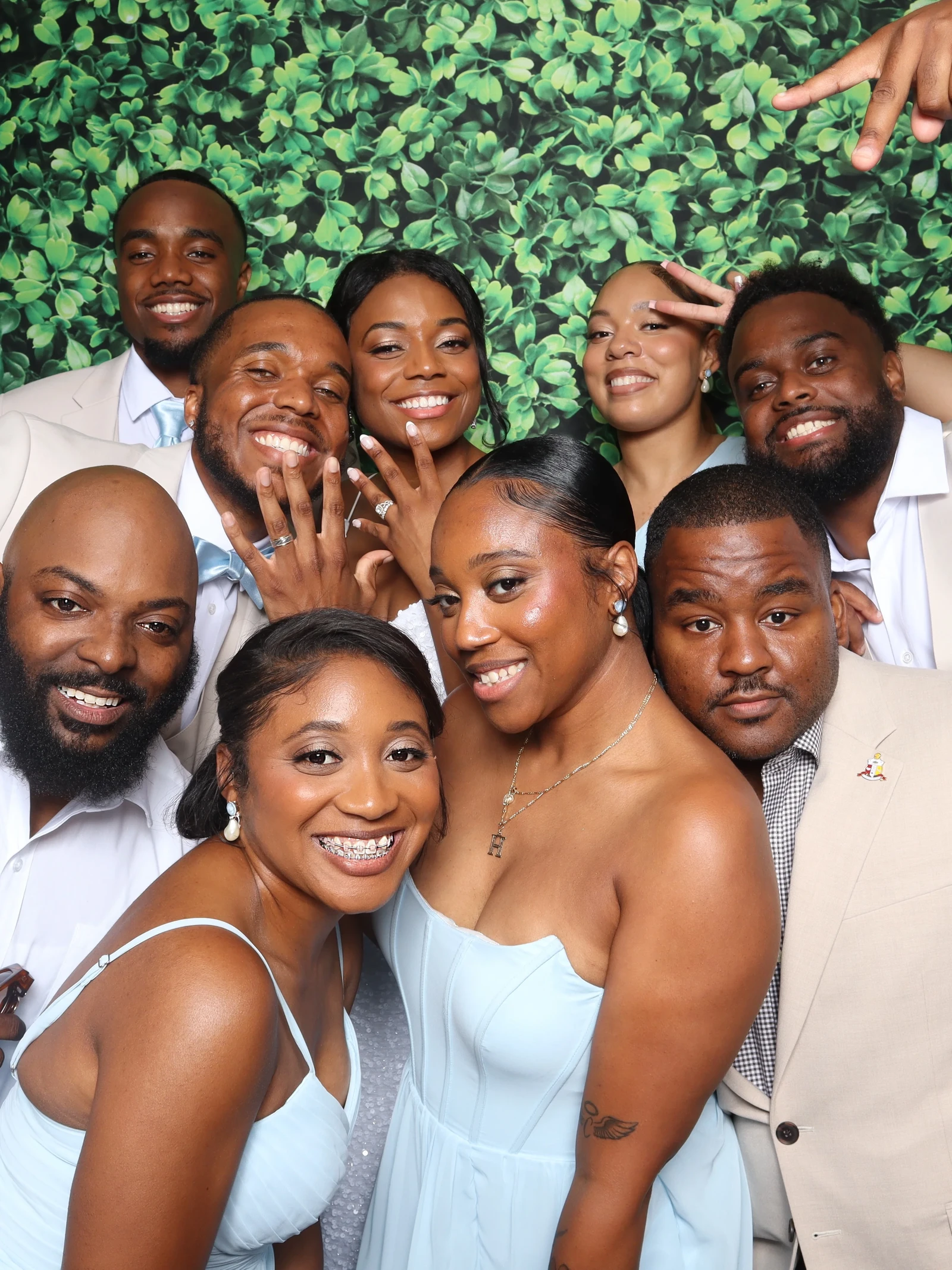 Wedding photo booth print strip Damian and Kayla Virginia Beach August 2025 — custom template